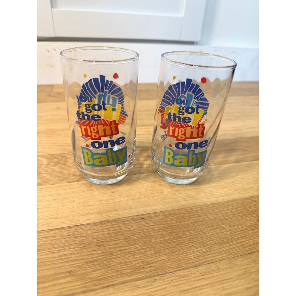 Vintage Diet Pepsi Glass Set Ray Charles Promo You Got The Right One Baby Uh Huh